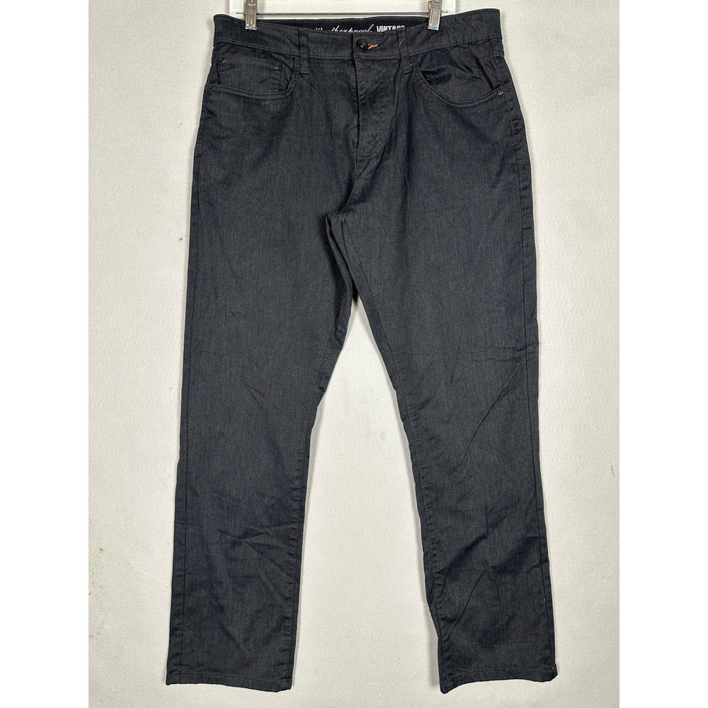 Weatherproof Vintage Jeans Mens 36X32 Straight Fit Black Stretch Denim Pants EUC